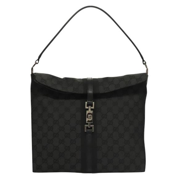 Gucci Jackie Black CANVAS, LEATHER shoulder - Picture 1 of 10
